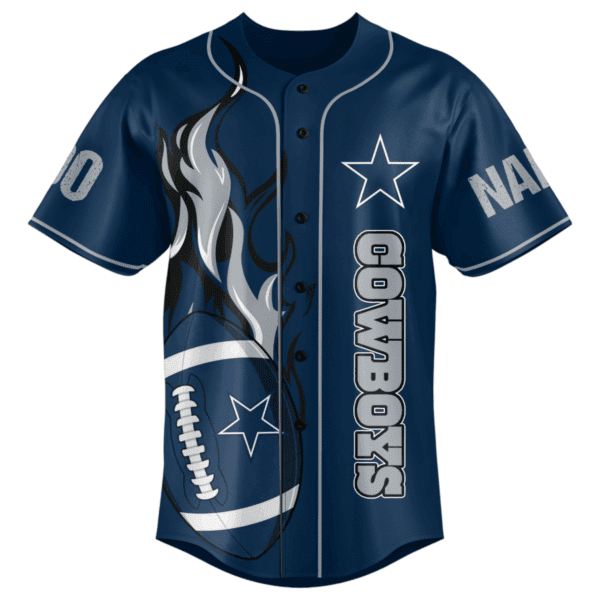 Customizable Skull Dallas Cowboys Baseball Jersey