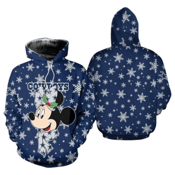 Dallas Cowboys Christmas Mickey Mouse NFL Hoodie Gifts for Fans Gebone