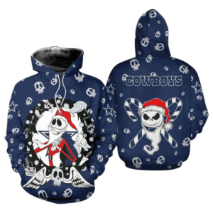 Dallas Cowboys Jack Skellington Nightmare Before Christmas NFL Hoodie Gifts for Fans Gebone