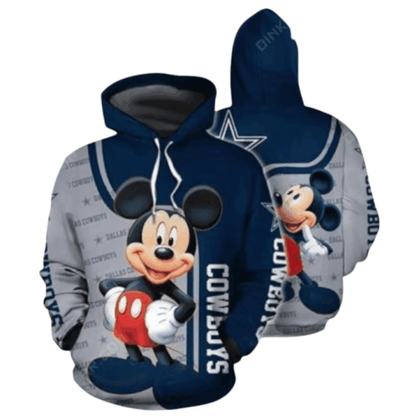 Dallas Cowboys Mickey Mouse Disney NFL Hoodie Gifts for Fans Gebone