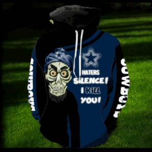 Dallas Cowboys Skull Haters Silence Halloween NFL Hoodie Gifts for Fans Gebone
