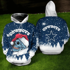 Dallas Cowboys Skull Santa Christmas NFL Hoodie The Ultimate Holiday Gift for Fans