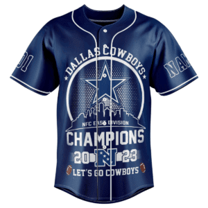 Personalized Dallas Cowboys 2023 Champions Baseball Jersey