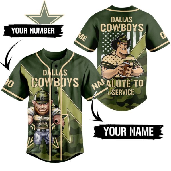 Dallas Cowboys Baseball Jersey For Fans Gebone - Image 3