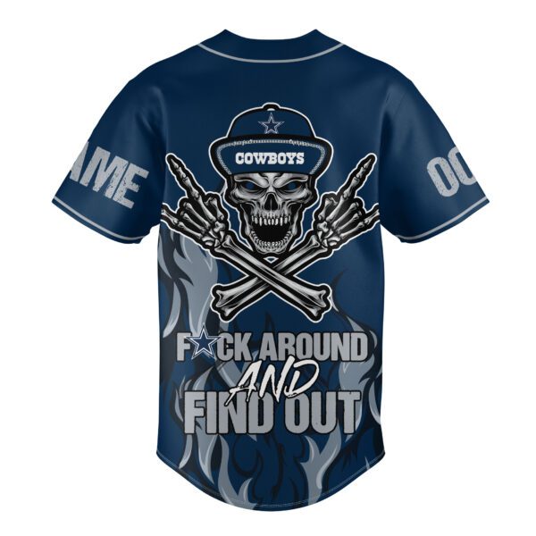 Customizable Skull Dallas Cowboys Baseball Jersey - Image 2