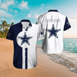 Dallas Cowboys Bold Stripe Hawaiian Shirt