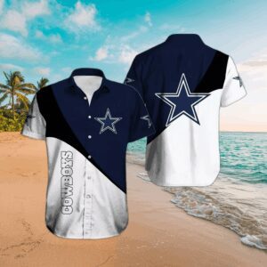 Dallas Cowboys Diagonal Wave Hawaiian Shirt