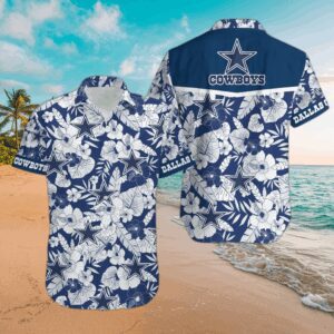 Dallas Cowboys Floral Elegance Hawaiian Shirt