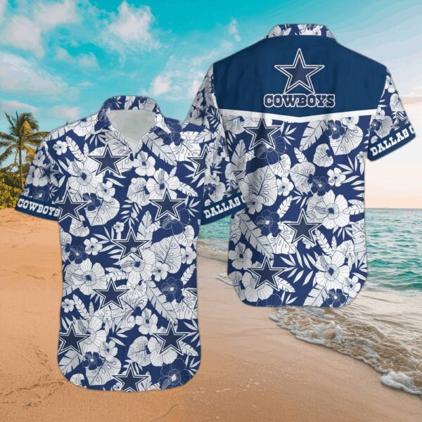 Dallas Cowboys Floral Elegance Hawaiian Shirt