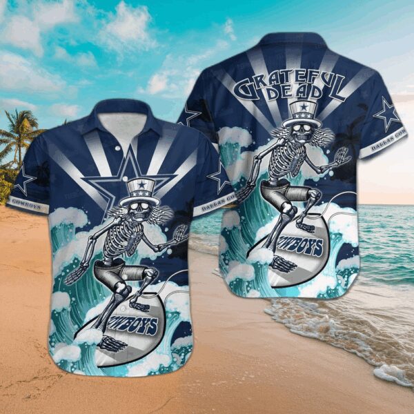 Dallas Cowboys Grateful Dead Surf Hawaiian Shirt