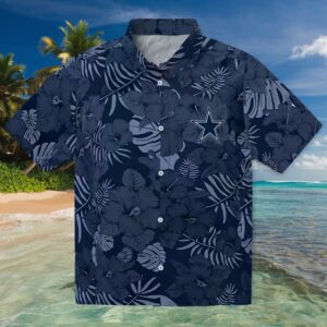 Dallas Cowboys Jungle Vibes Blue Hawaiian Shirt