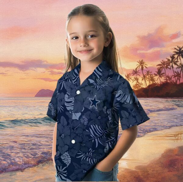 Dallas Cowboys Jungle Vibes Blue Hawaiian Shirt - Image 6