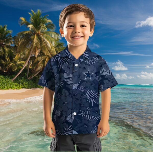 Dallas Cowboys Jungle Vibes Blue Hawaiian Shirt - Image 7