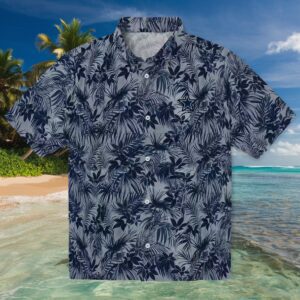 Dallas Cowboys Leafy Pattern Blue Hawaiian Shirt