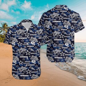 Dallas Cowboys Logo Frenzy Hawaiian Shirt