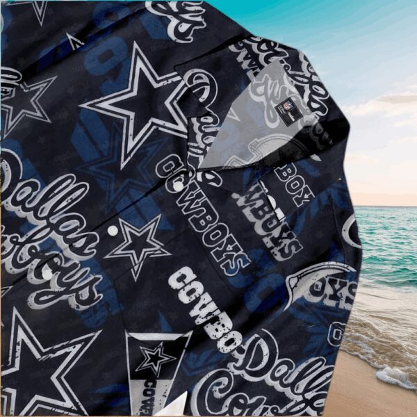 Dallas Cowboys Lone Star Breeze Hawaiian Shirt - Image 2