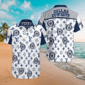 Dallas Cowboys Luxe Monogram Hawaiian Shirt