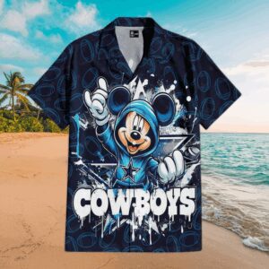 Dallas Cowboys Mickey's Gridiron Adventure Hawaiian Shirt