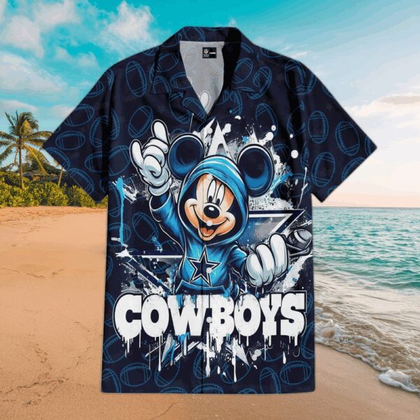 Dallas Cowboys Mickey's Gridiron Adventure Hawaiian Shirt