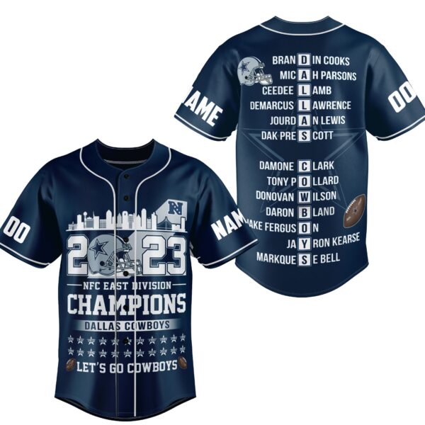 Dallas Cowboys NFC East Champs Roster Jersey 2023 - Image 3