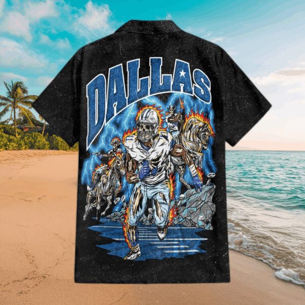 Dallas Cowboys Skeleton Hawaiian Shirt - Image 2