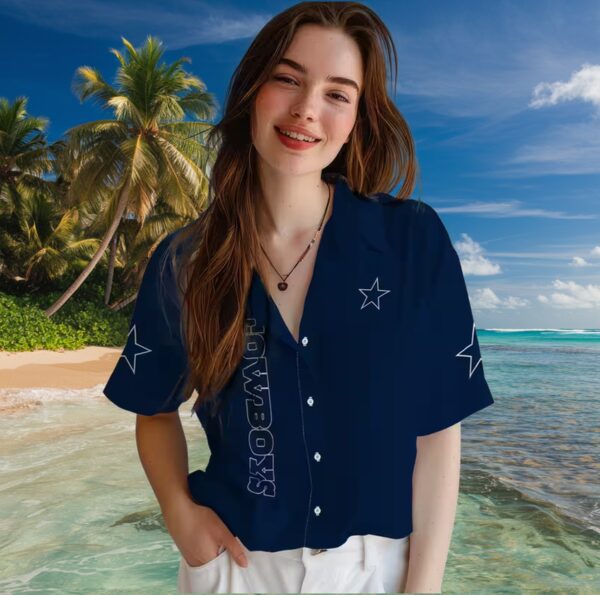 Dallas Cowboys Stuart Minion Blue Hawaiian Shirt - Image 4