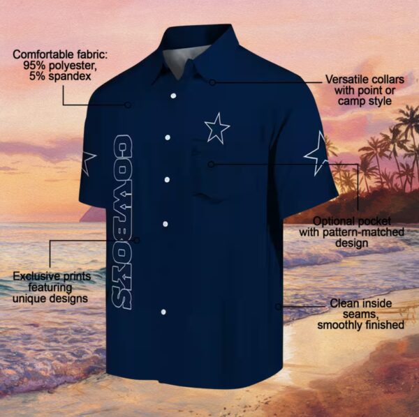 Dallas Cowboys Stuart Minion Blue Hawaiian Shirt - Image 5