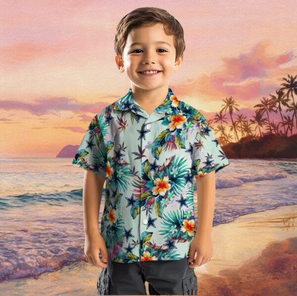Dallas Cowboys Tropical Foliage Green Hawaiian Shirt - Image 7