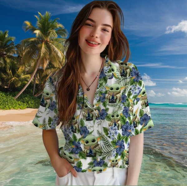 Dallas Cowboys Tropical Yoda Green Hawaiian Shirt - Image 4