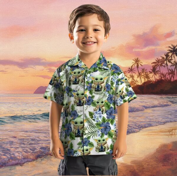 Dallas Cowboys Tropical Yoda Green Hawaiian Shirt - Image 7