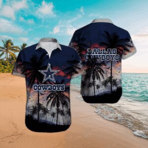 Dallas Cowboys Twilight Beach Hawaiian Shirt