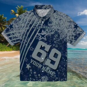 Personalized Dallas Cowboys Star Stripes Blue Hawaiian Shirt