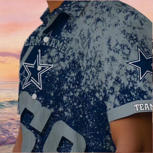 Personalized Dallas Cowboys Star Stripes Blue Hawaiian Shirt - Image 7