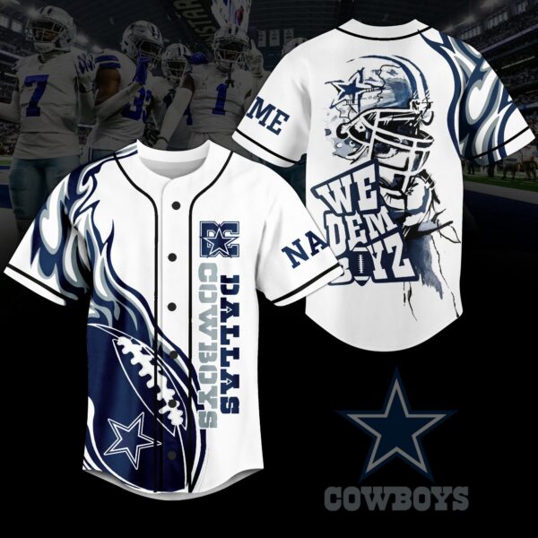 Personalized We Dem Boyz Cowboys Baseball Jersey - Image 3