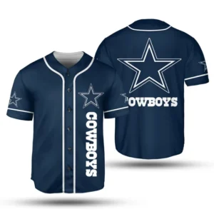 Dallas Cowboys Classic Dark Blue Baseball Jersey – Unisex Fan Shirt